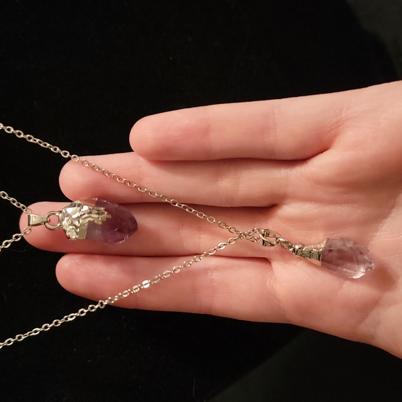 Multi-Chain Amethyst Necklace - Picture 3 of 4